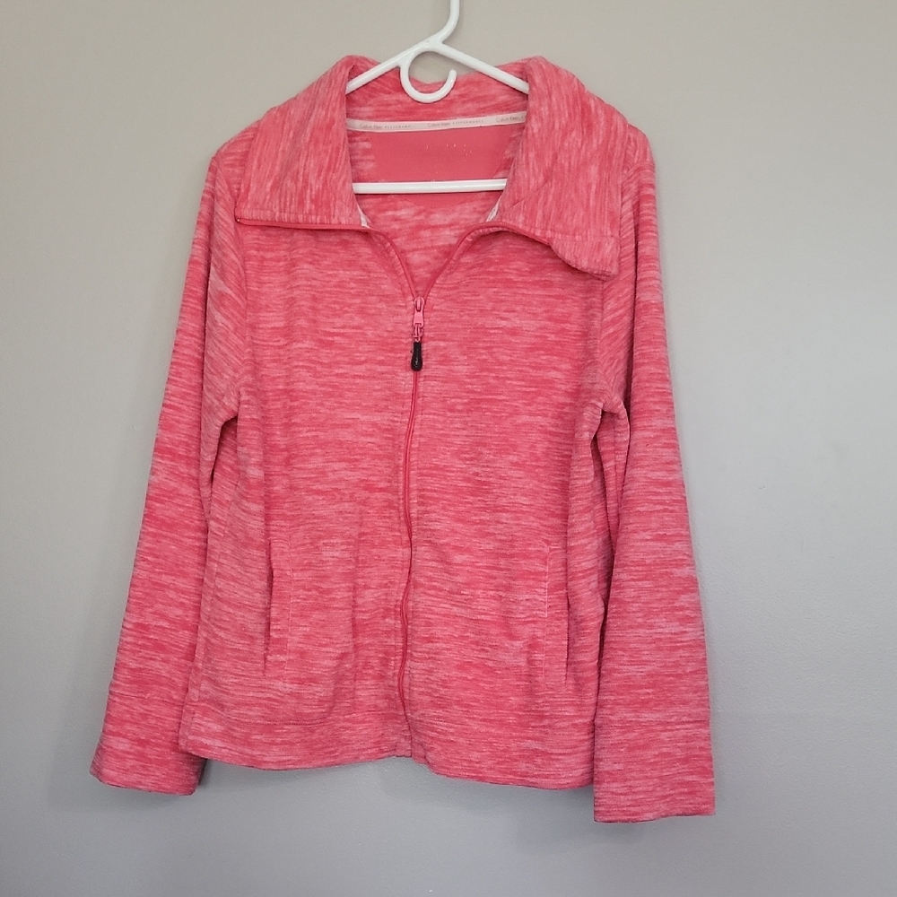 Calvin Klein Performance Coral Orange Zip Up Jacket Size XL